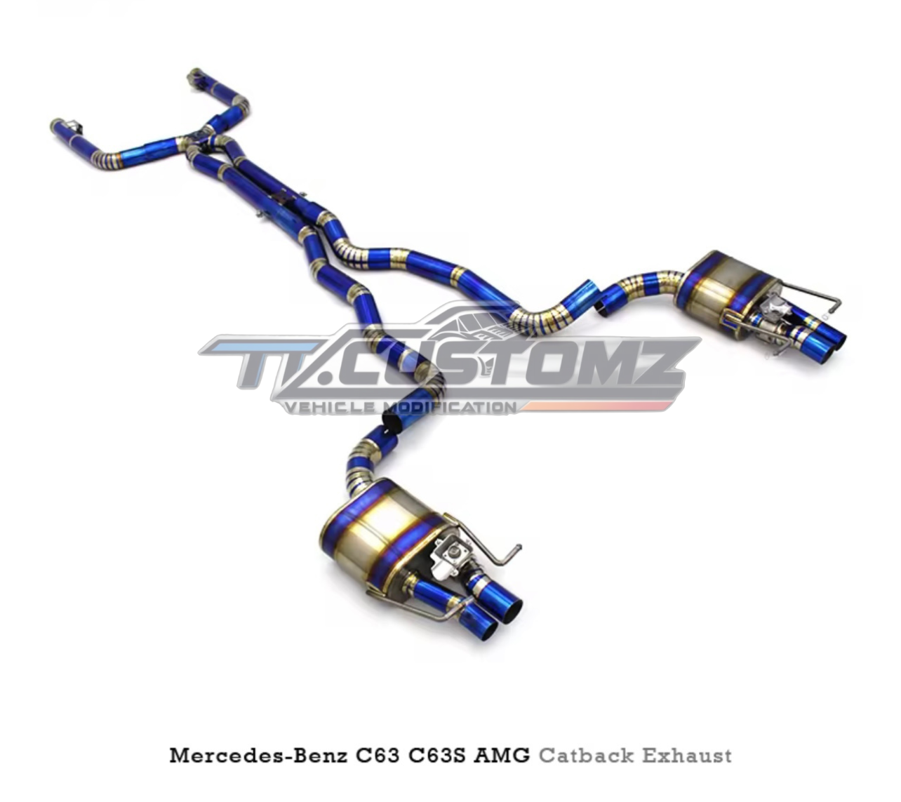 Mercedes C63/C63S W205 CAT-BACK EXHAUST SYSTEM (VALVETRONIC) TITANIUM/ STAINLESS STEEL