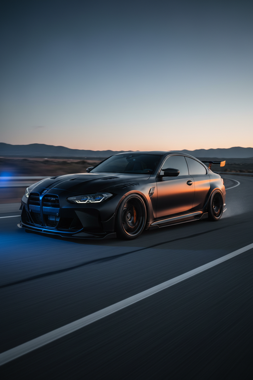 modified BMW M3 G80 in 671x720 dimensions