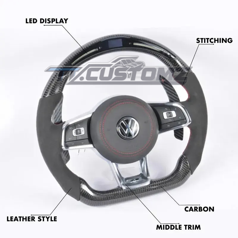 VOLKSWAGEN GOLF MK7 / MK7.5 STYLE CUSTOMIZABLE STEERING WHEEL