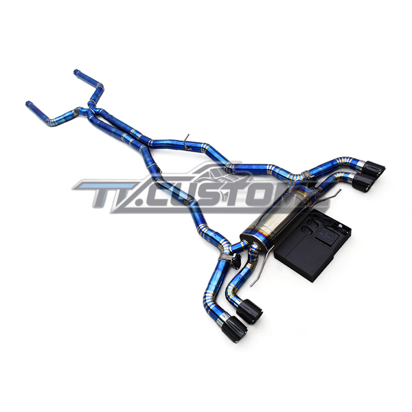 BMW M5 F90 CAT-BACK EXHAUST SYSTEM (VALVETRONIC) TITANIUM / STAINLESS STEEL — view 2