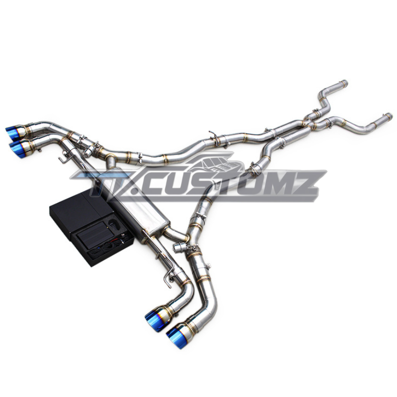 BMW X5M/X6M (F95,F96) CAT-BACK EXHAUST SYSTEM (VALVETRONIC) TITANIUM / STAINLESS STEEL