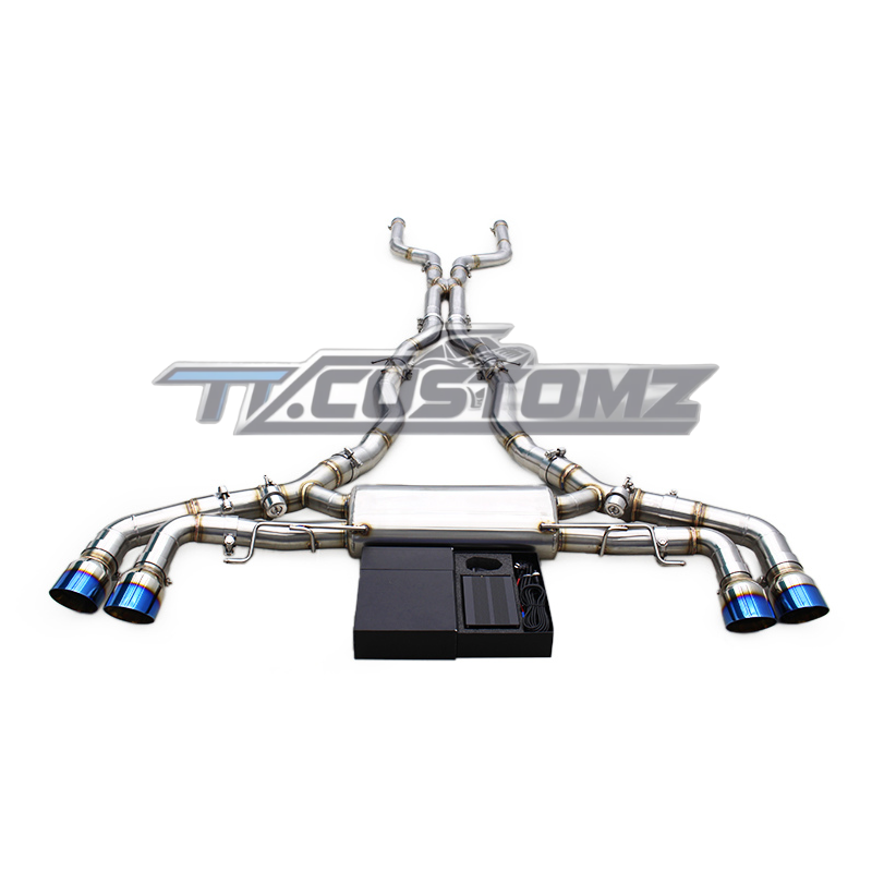 BMW X5M/X6M (F95,F96) CAT-BACK EXHAUST SYSTEM (VALVETRONIC) TITANIUM / STAINLESS STEEL