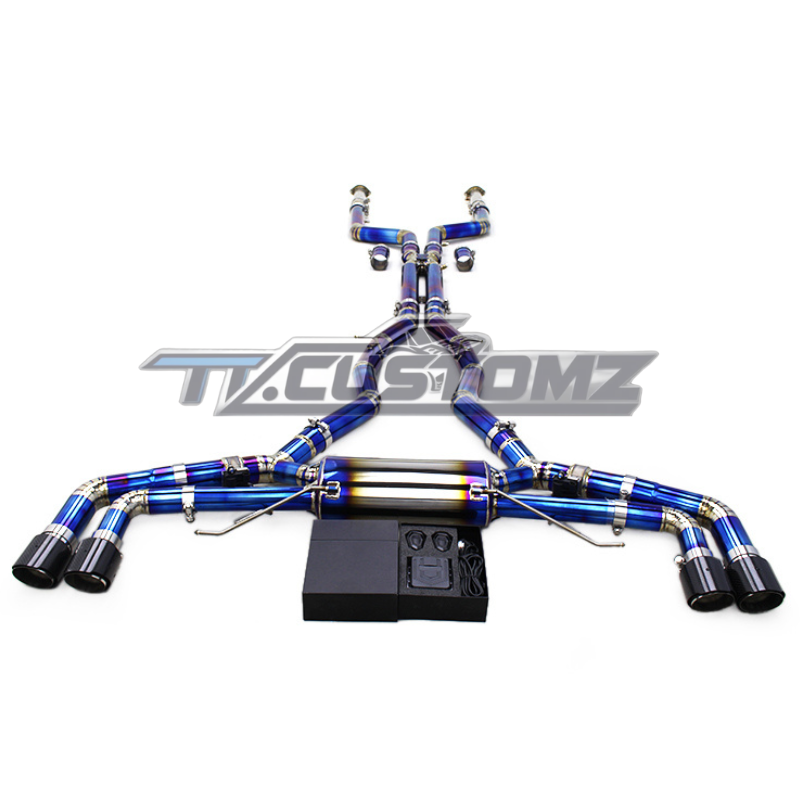 BMW X5M/X6M (F95,F96) CAT-BACK EXHAUST SYSTEM (VALVETRONIC) TITANIUM / STAINLESS STEEL