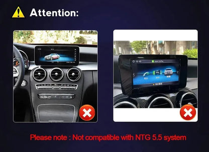 Apple CarPlay & Android Auto Android Screen Upgrade - Mercedes Benz C Class W205 / GLC Class X253