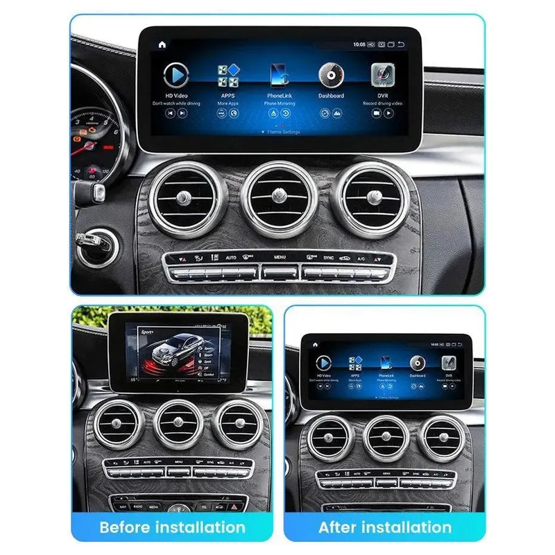 Apple CarPlay & Android Auto Android Screen Upgrade - Mercedes Benz C Class W205 / GLC Class X253