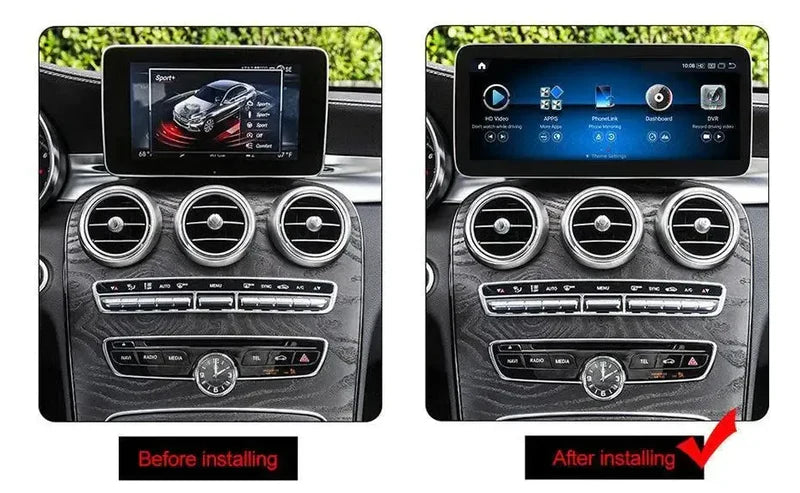 Apple CarPlay & Android Auto Android Screen Upgrade - Mercedes Benz C Class W205 / GLC Class X253