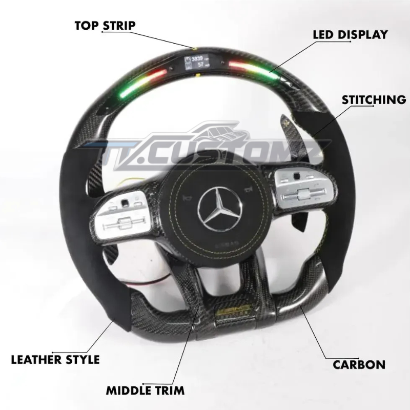 MERCEDES-BENZ 2020 AMG PERFORMANCE STYLE CUSTOMIZABLE STEERING WHEEL (FITS 2010+ ALL MODELS)