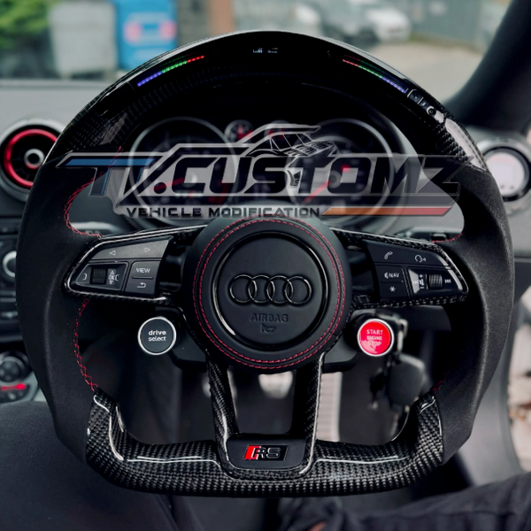 Audi R8/TT Style Customizable Steering Wheel (Fits 2010+ All Models) — view 2