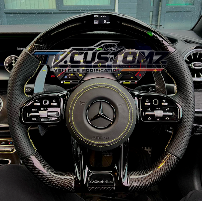 MERCEDES-BENZ 2020 AMG PERFORMANCE STYLE CUSTOMIZABLE STEERING WHEEL (FITS 2010+ ALL MODELS)