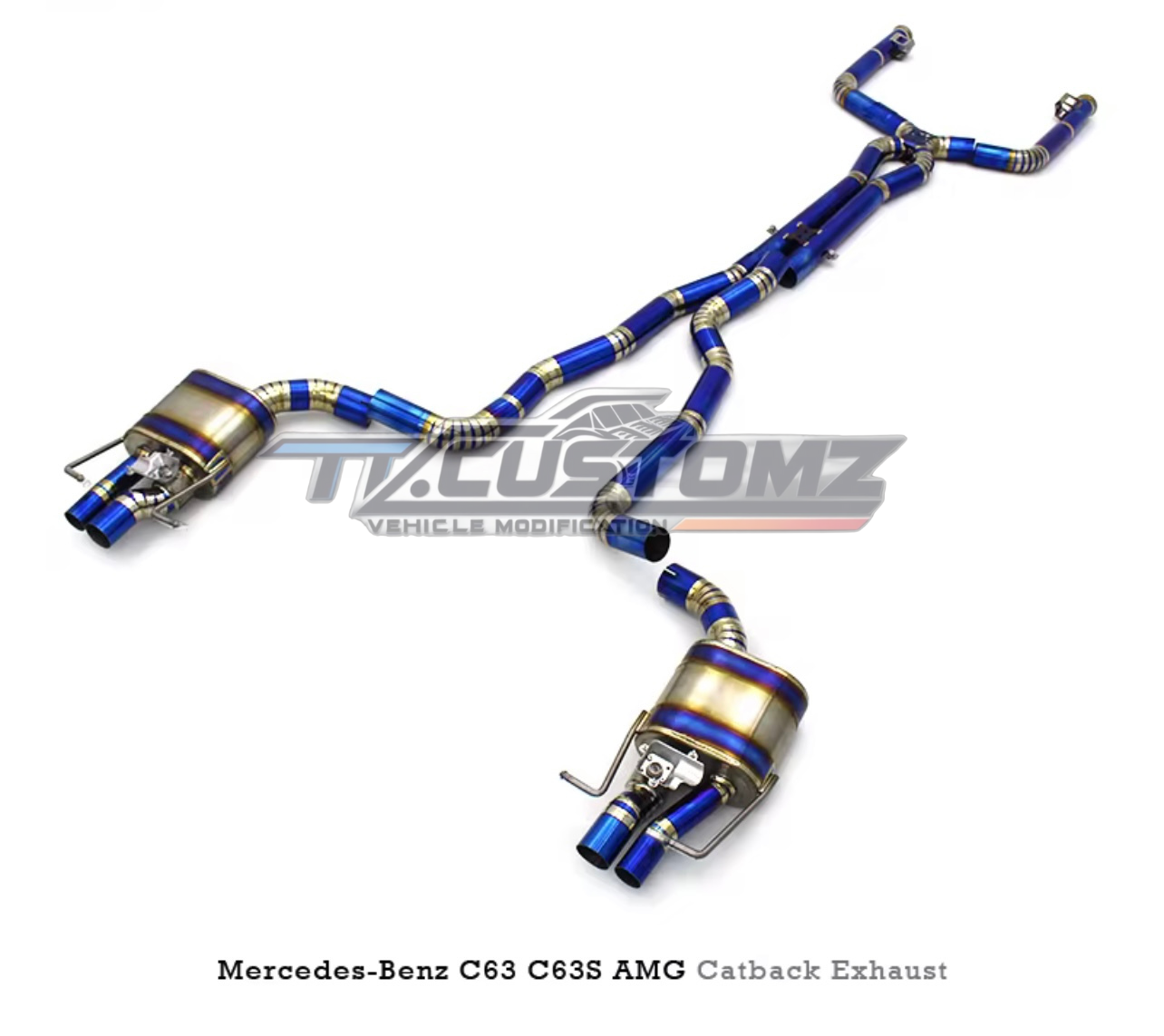 Mercedes C63/C63S W205 CAT-BACK EXHAUST SYSTEM (VALVETRONIC) TITANIUM/ STAINLESS STEEL