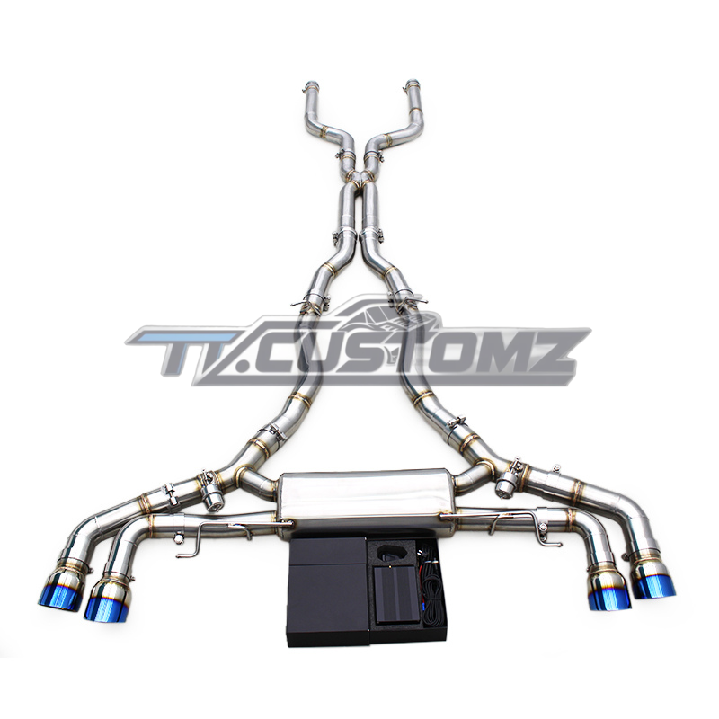 BMW X5M/X6M (F95,F96) CAT-BACK EXHAUST SYSTEM (VALVETRONIC) TITANIUM / STAINLESS STEEL