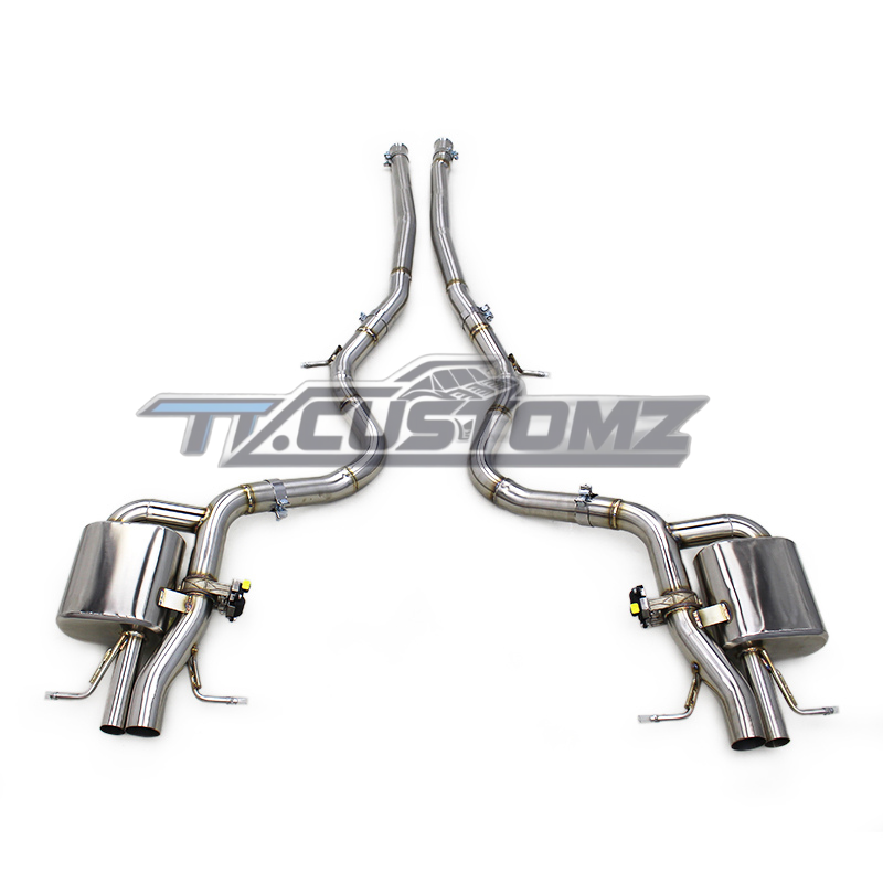 Mercedes S63 W222 CAT-BACK EXHAUST SYSTEM (VALVETRONIC) TITANIUM / STAINLESS STEEL