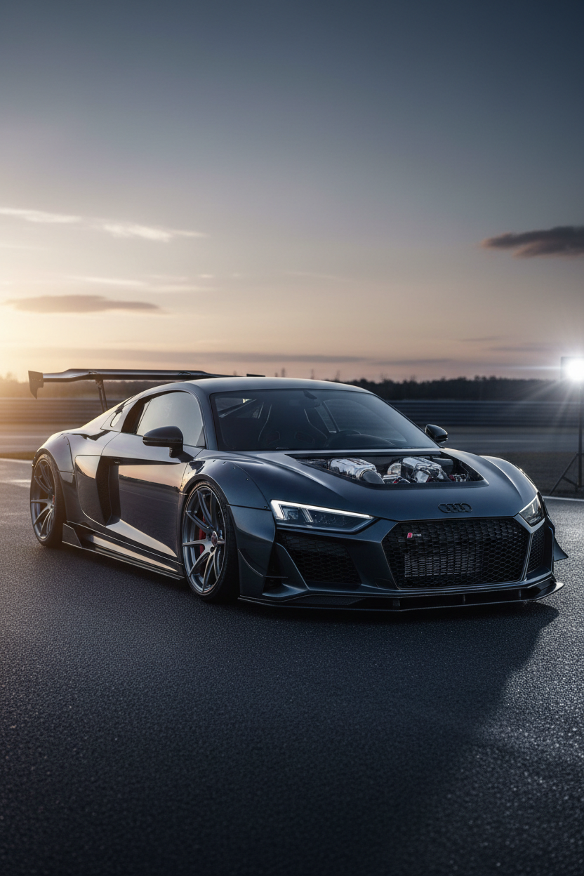 modified Audi r8 in 671x720 dimensions